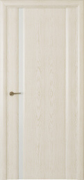 Межкомнатная дверь Океан Шторм 1 ДО белый жемчуг (белое стекло)