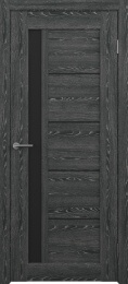 Межкомнатная дверь Мехико Черное дерево (темное стекло)
