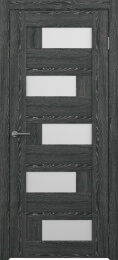 Межкомнатная дверь Гавана Черное дерево (белое стекло)