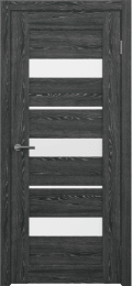 Межкомнатная дверь Бостон Черное дерево (белое стекло)