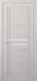 Межкомнатная дверь Каролина Жемчужный (белое стекло)