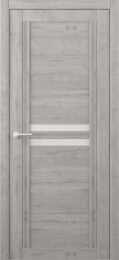 Межкомнатная дверь Каролина Графит (белое стекло)
