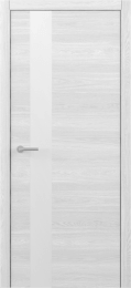 Межкомнатная дверь G Дуб полярный (белое стекло)
