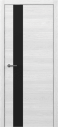 Межкомнатная дверь G Дуб полярный (темное стекло)