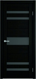 Межкомнатная дверь OVE Td-10 ПО Лиственница темная (графитовое стекло)