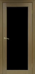 Межкомнатная дверь OVE П 2.104 ДО Орех (темное стекло)