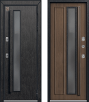 Межкомнатная дверь Термо Premium 5 Чёрный скол дуба - Миндаль