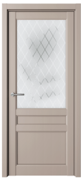 Межкомнатная дверь Albero Олимпия ДО Серый (стекло Рубин)