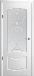 Межкомнатная дверь Albero Лувр 1 ДО Белая (стекло - Галерея)