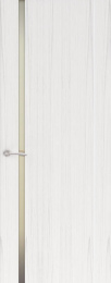 Межкомнатная дверь Океан Шторм-1 ДО Ясень белый жемчуг (белое стекло)