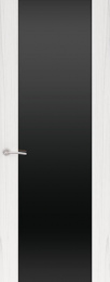 Межкомнатная дверь Океан Шторм-3 ДО Ясень белый жемчуг (черное стекло)