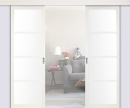 Межкомнатная дверь Перегородка межкомнатная OVE 104.2222, стекло матовое, цвет белый монохром, остекленная, 2 створки