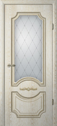 Межкомнатная дверь Albero Леонардо ДО Ясень Голд с патиной (стекло - Мателюкс-классика)