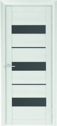 Межкомнатная дверь OVE Td-7 ДО Лиственница белая (графитовое стекло)