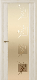 Межкомнатная дверь Океан Шторм 3 ДО белый жемчуг (бабочка)