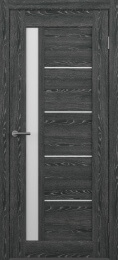 Межкомнатная дверь Мехико Черное дерево (белое стекло)