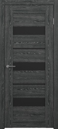 Межкомнатная дверь Бостон Черное дерево (темное стекло)