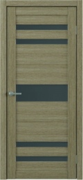 Межкомнатная дверь OVE Td-10 ПО Лиственница латте (графитовое стекло)