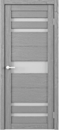 Межкомнатная дверь OVE Td-10 ПО Ясень дымчатый (белое стекло)