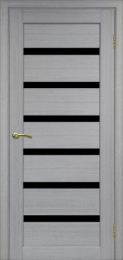 Межкомнатная дверь OVE П 21.704 ДО Дуб Серый (темное стекло)
