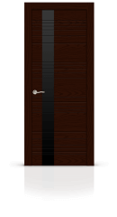 Межкомнатная дверь СИТИДОРС Новита ДО Венге (черное стекло)