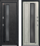 Межкомнатная дверь Термо Premium 5 Чёрный скол дуба - Полярный дуб