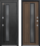Межкомнатная дверь Термо Premium 5 Распил графит - Миндаль