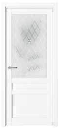 Межкомнатная дверь Albero Олимпия ДО Белый (стекло Рубин)