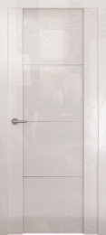 Межкомнатная дверь Океан Avorio 2 ДО глянец-белый (стекло белое)