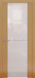 Межкомнатная дверь Океан Avorio 1 ДО матовая-мокко (стекло белое)