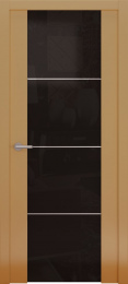 Межкомнатная дверь Океан Avorio 2 ДО матовый-мокко (стекло черное)