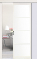 Межкомнатная дверь Перегородка межкомнатная OVE 104.2222, стекло матовое, цвет белый монохром, остекленная