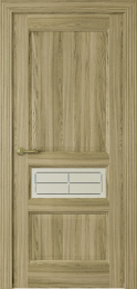 Межкомнатная дверь Океан Марсель 3 ДО, экошпон дуб золотой (стекло Решетка белое)