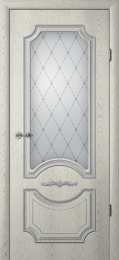 Межкомнатная дверь Albero Леонардо ДО Грей Ясень с патиной (стекло - Мателюкс-классика)